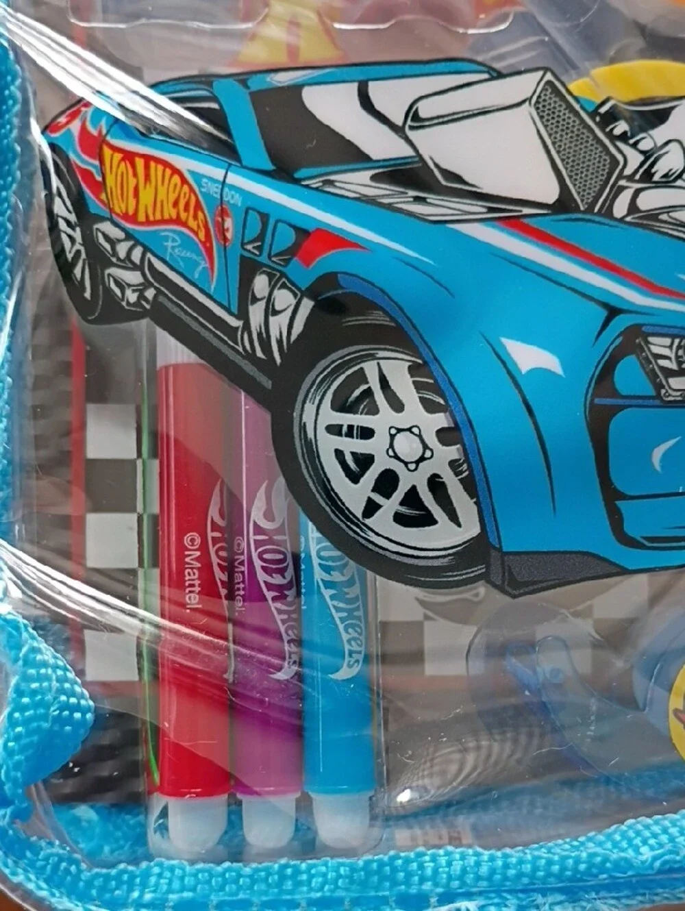 Hot Wheels Clear Toy Pouch with Blue Car Graphic